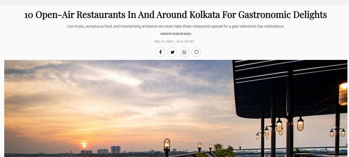 10 Open-Air Restaurants In And Around Kolkata For Gastronomic Delights in Zee Zest 