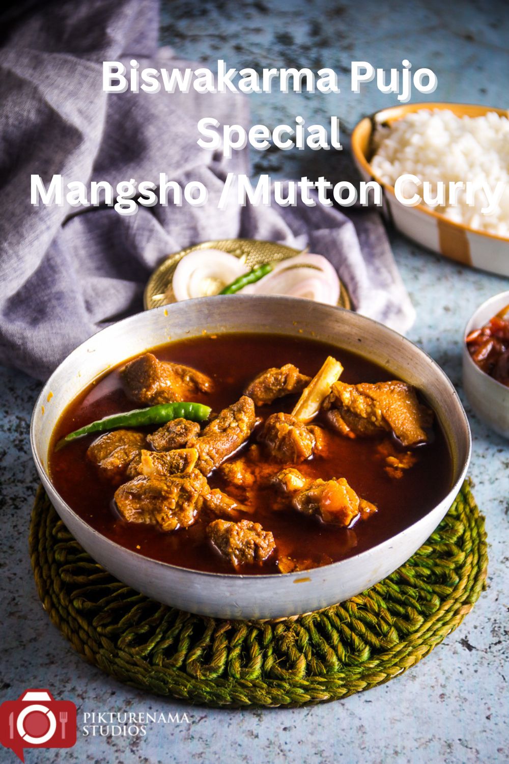 Biswakarma Pujo Special Mangsho /Mutton Curry - pin 