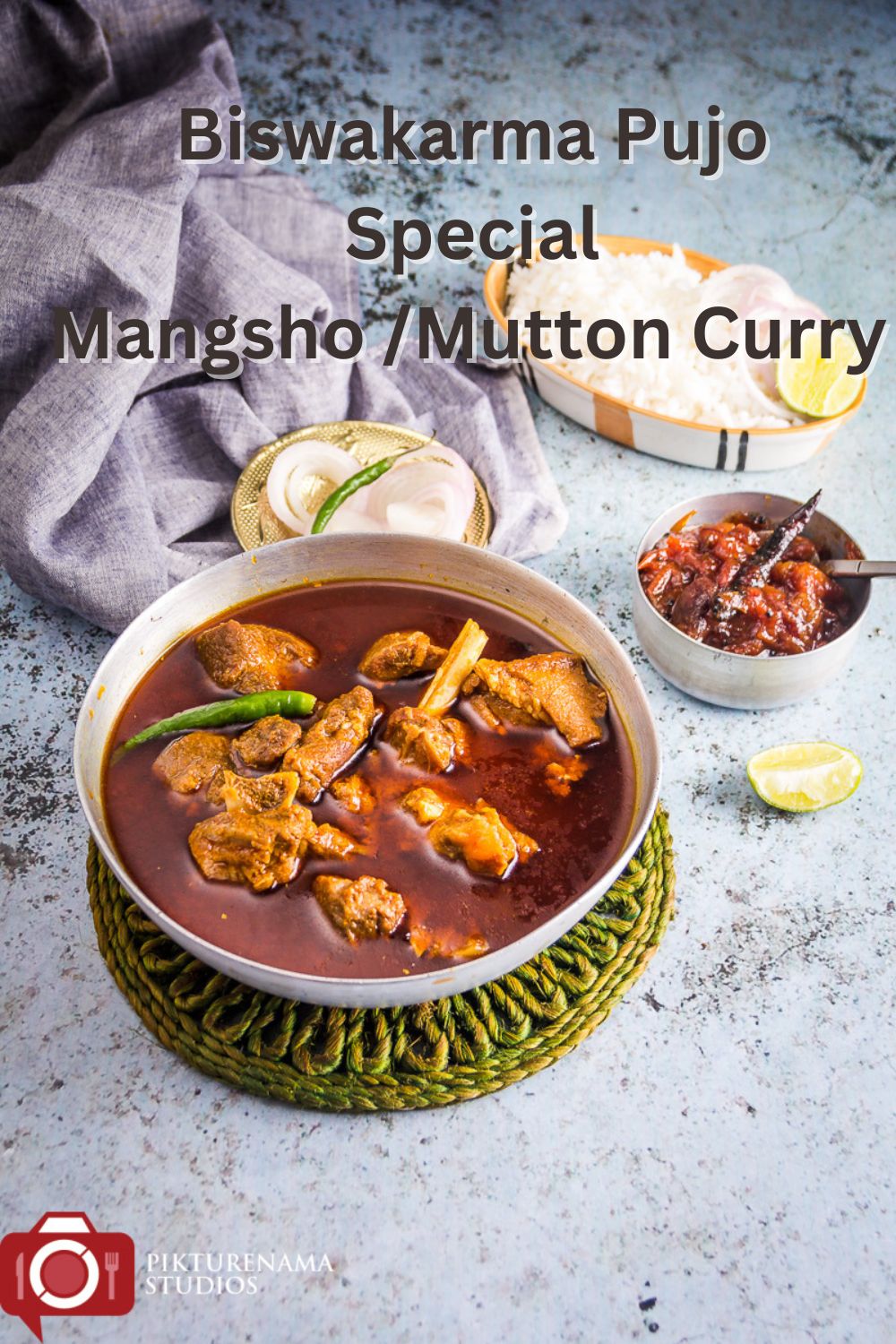 Biswakarma Pujo Special Mangsho /Mutton Curry - pi