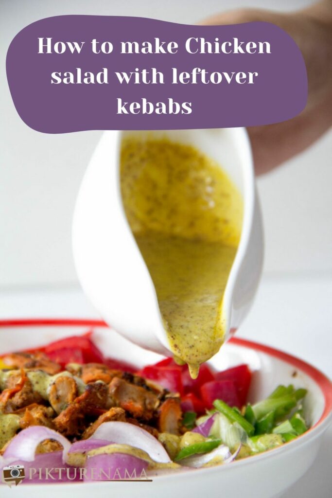 How to make Chicken Salad with Leftover Kebabs-2