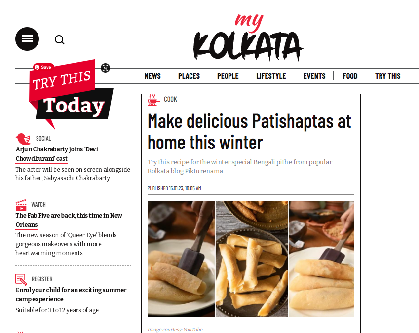 Make delicious Patishaptas at home this winter at My Kolkata