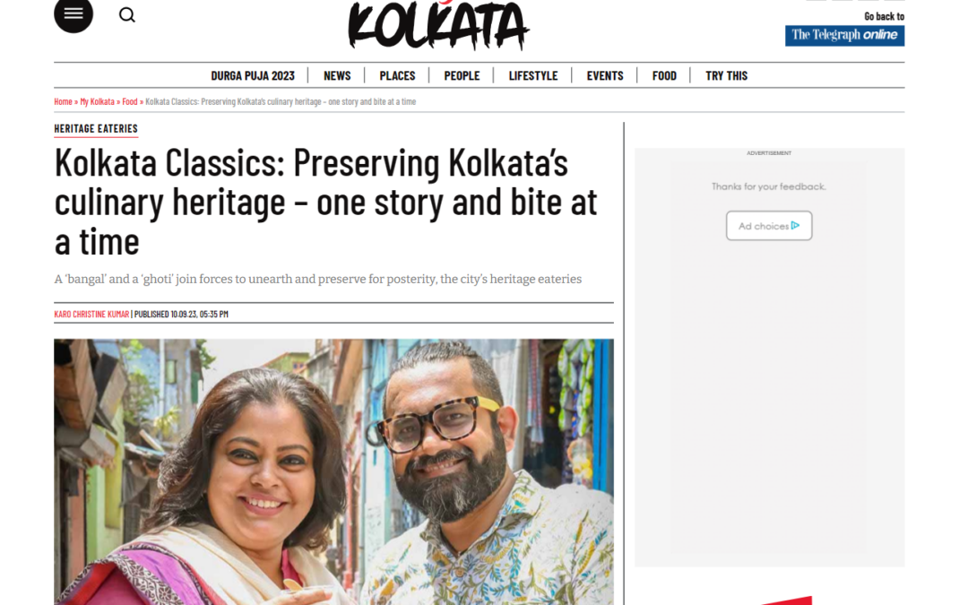 Kolkata Classics gets featured by My Kolkata