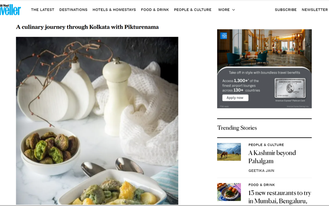 Conde Nast Traveller featues how Pikturenama introduces Kolkata’s culinary delights in Bengaluru during Pujo